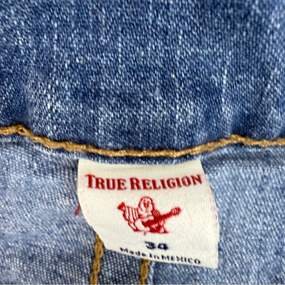 True Religion jeans pants Ricky relaxed straight Blue bottoms Jeans logos - Picture 10 of 16